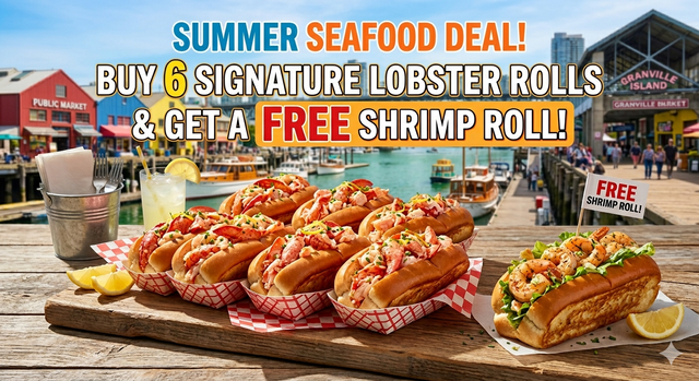 1 Click Add-to-Cart - 6 Signature Lobster Rolls & Free Shrimp Roll